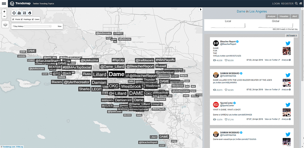 twitter trending topics - trendsmap