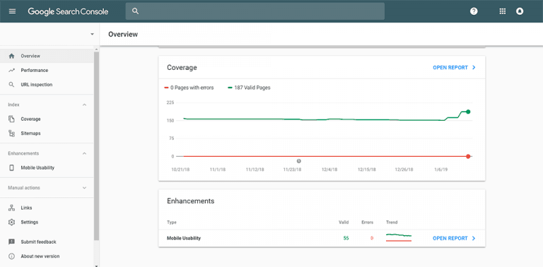 google search console overview