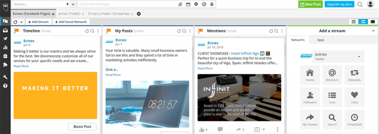 Marketing Tools: 57 Best Choices For Business Growth In 2023 Evinex Corporation | Staffing Agency hootsuite social media stream