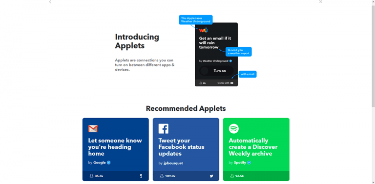 applets - ifttt