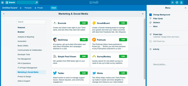 Marketing Tools: 57 Best Choices For Business Growth In 2023 Evinex Corporation | Staffing Agency trello integrations
