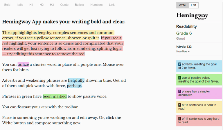 hemingway editor app