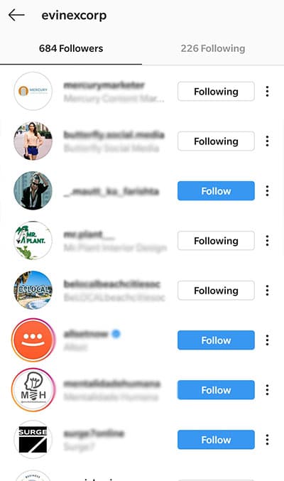 instagram evinex followers