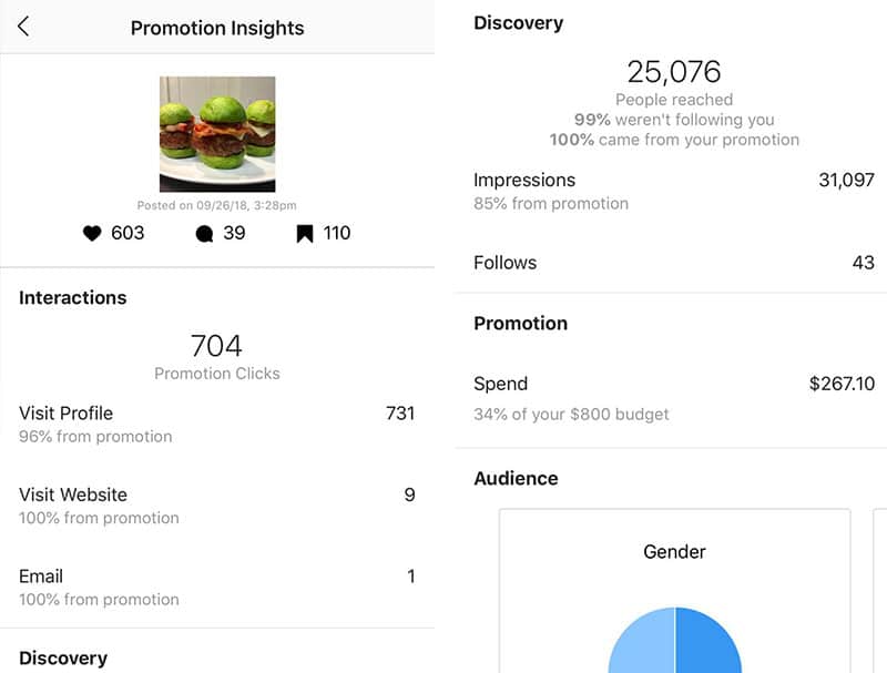 instagram insights promotion