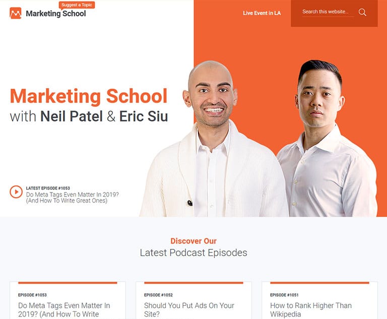 podcasts marketing school b2b marketing types