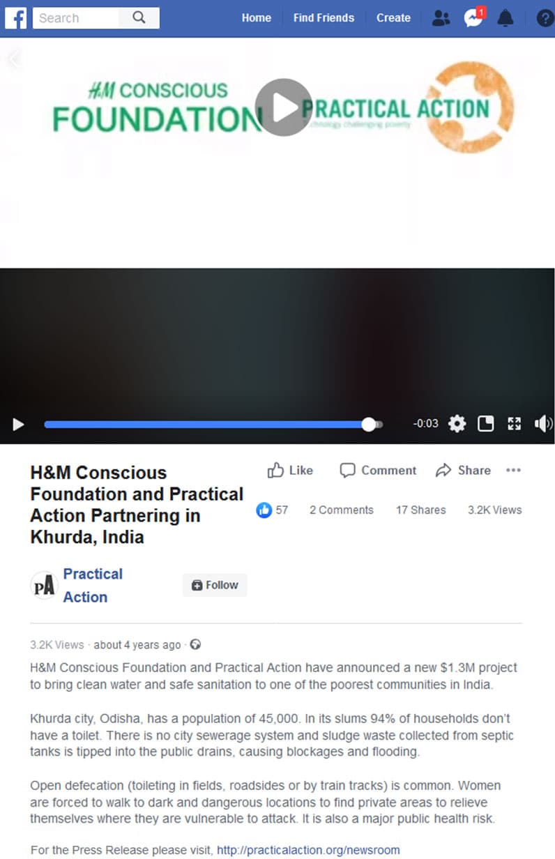 h & m foundation on facebook