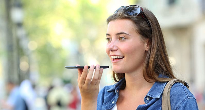 woman talking to phone