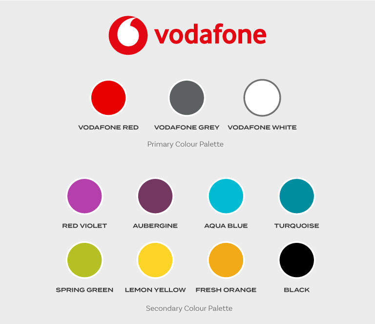 vodafone color schemes