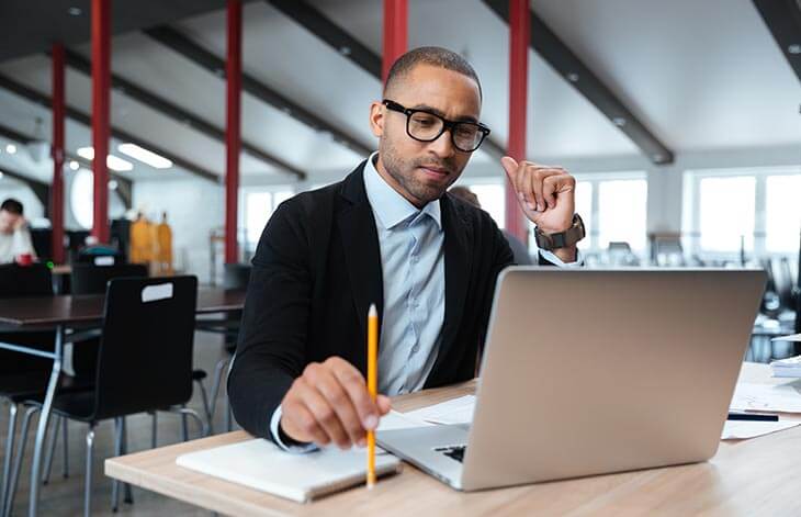 man working office