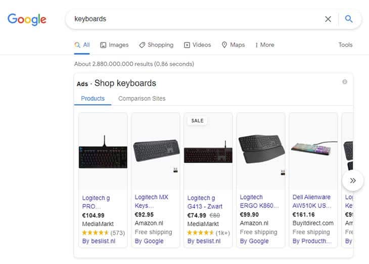 ppc google screenshot