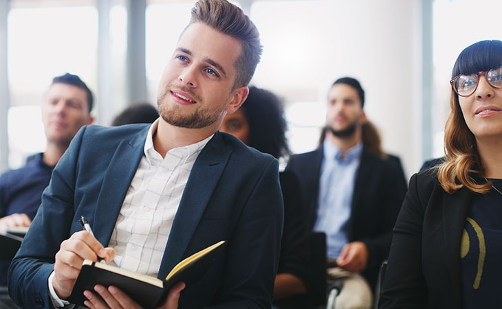 Job Description For Directors: Sample, Tips &Amp; Templates Evinex Corporation | Staffing Agency man-taking-notes-people-event
