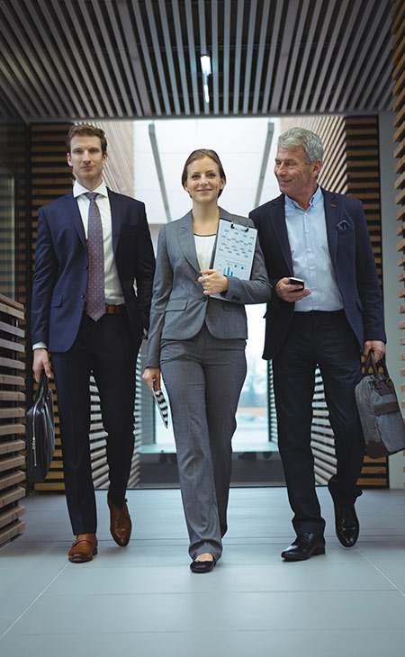 100+ Interview Questions For Managers &Amp; Interview Answers Evinex Corporation | Staffing Agency three-business-people-walking