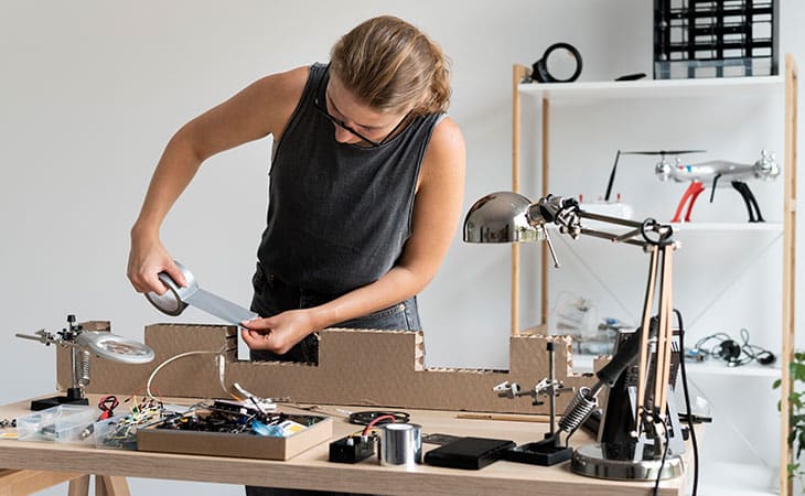 Engineer Job Description: How To, Tips, Templates &Amp; Examples Evinex Corporation | Staffing Agency woman-diy-engineering-project
