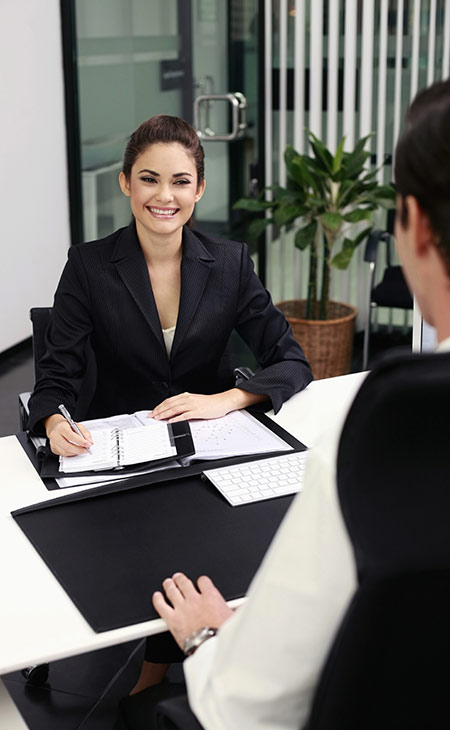 100+ Interview Questions For Managers &Amp; Interview Answers Evinex Corporation | Staffing Agency woman-smiling-man-office