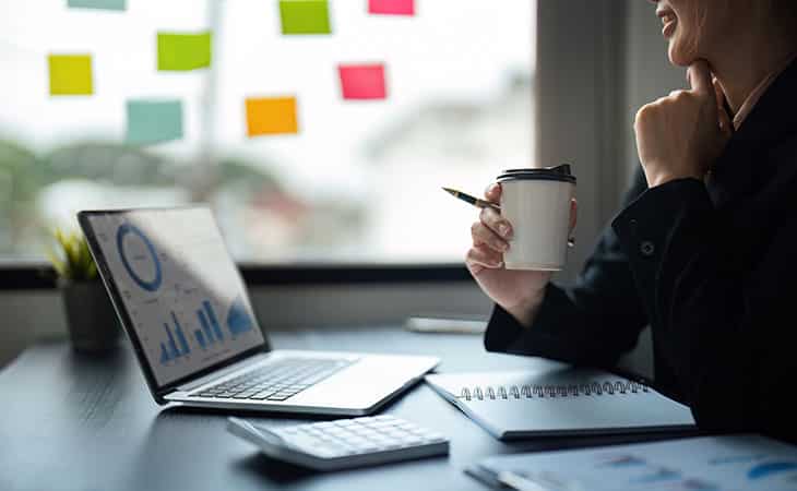 100+ Program Manager Interview Questions To Find Top Talent Evinex Corporation | Staffing Agency woman-thinking-working-coffee