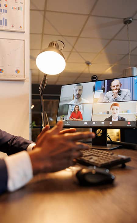 100+ Interview Questions For The Perfect Executive Assistant Evinex Corporation | Staffing Agency video-call-screen-executive-hands