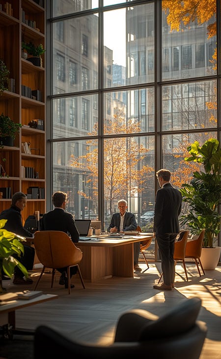 What Is A Chief Of Staff? Key Responsibilities And More Evinex Corporation | Staffing Agency business people having a meeting in a big office