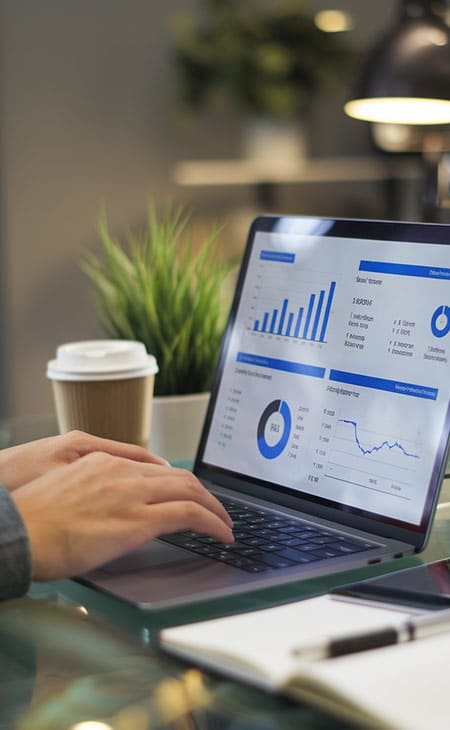 100+ Sales Manager Interview Questions With Answers Evinex Corporation | Staffing Agency detail of hands using a laptop